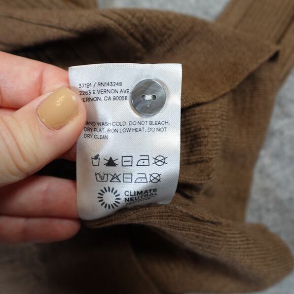 Reformation Sweater Womens Small Hermia Polo Top Ribbed 100% Merino Wool Knit - Picture 4 of 9